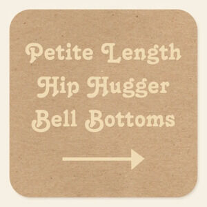 PETITE LENGTH HIP HUGGER BELL BOTTOMS